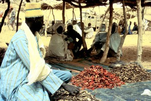 Selling Dried Peppers and Ginger at the Friday Market, Dan Barko, Niger, ca. 1985. Photo by James Delehanty.
